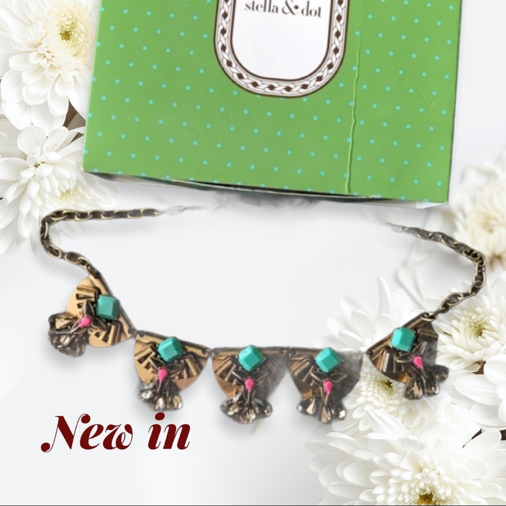 NEW Stella & Dot Devina Art Deco Necklace - Picture 1 of 7